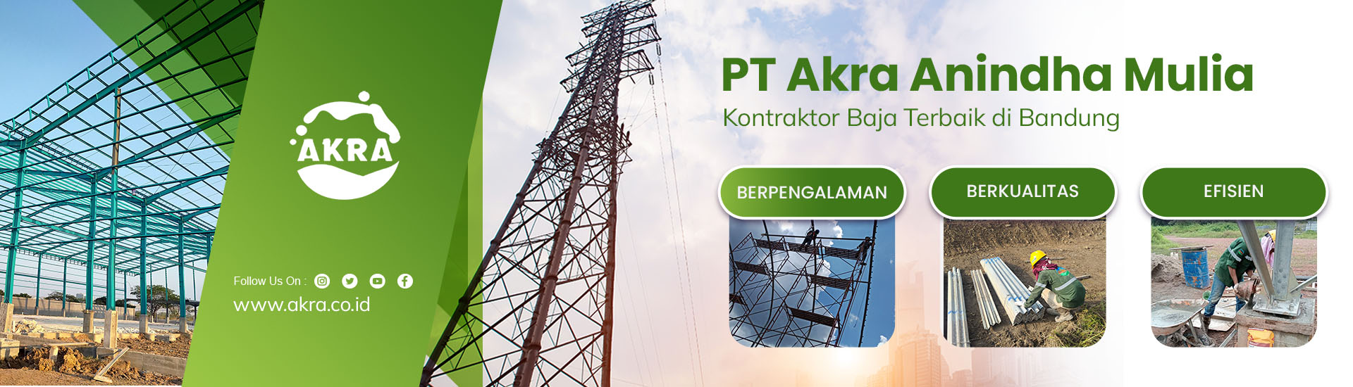 PT Akra Anindha Mulia , Kontraktor Baja Bandung , Jasa konstruksi baja , Perusahaan konstruksi baja , Jasa fabrikasi baja , Konstruksi gedung baja , Kontraktor tower telekomunikasi , Kontraktor pertambangan batu bara , Pembangunan infrastruktur telekomunikasi , Jasa perawatan tower telekomunikasi , Jasa perawatan menara BTS , Jasa pembangunan tower telekomunikasi terbaik di Indonesia , Kontraktor konstruksi baja dan interior di Bandung , Pembuatan container office custom untuk proyek industri , Jasa pemasangan dan perawatan panel surya untuk pertambangan , Perusahaan penyedia warehouse dan bangunan industri di Indonesia , Kontraktor spesialis fabrikasi baja untuk industri tambang , Perusahaan jasa pemasangan radar komunikasi di Indonesia , Pembangunan kantor modular dengan tenaga surya , Jasa instalasi dan perawatan CCTV tenaga surya untuk proyek pertambangan , Jasa renovasi dan desain interior kantor perusahaan , Kontraktor baja terbaik di Bandung , Jasa konstruksi telekomunikasi di Jawa Barat , Pabrik fabrikasi baja terpercaya di Bandung , Jasa perawatan tower telekomunikasi di Jawa Barat , Workshop konstruksi baja dan telekomunikasi Bandung , Jasa fabrikasi dan pemasangan tower SST 42M , Jasa penyedia moveable tower untuk pertambangan , Penyedia compact substation untuk proyek industri , Jasa konstruksi gudang dan hanggar militer , Instalasi sistem komunikasi radar untuk perusahaan telekomunikasi,